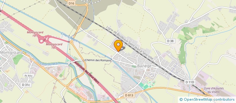 localisation de l'entreprise MONSIEUR KEVIN RIVIERE  BAZIEGE