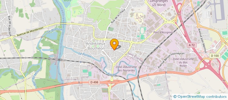 localisation de l'entreprise MONSIEUR KEVIN ROCHE  ANDREZIEUX-BOUTHEON