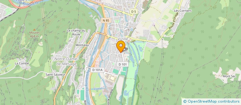 localisation de l'entreprise MONSIEUR KEVIN RODRIGUES  VIZILLE