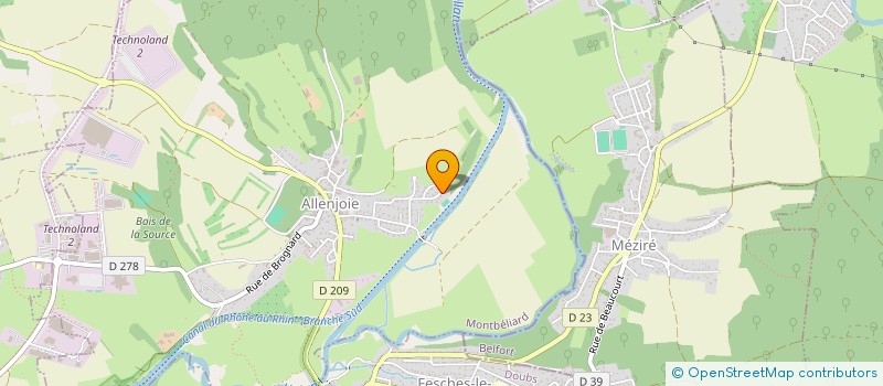 localisation de l'entreprise MONSIEUR KEVIN RODRIGUEZ  ALLENJOIE