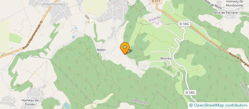 localisation de l'entreprise MONSIEUR KEVIN ROUGIER  VILLEMOIRIEU