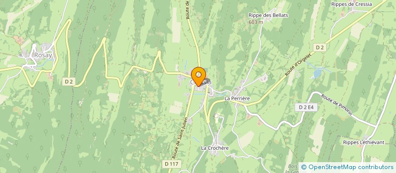 localisation de l'entreprise MONSIEUR KEVIN ROUSSEAU  CLAIRVAUX-LES-LACS