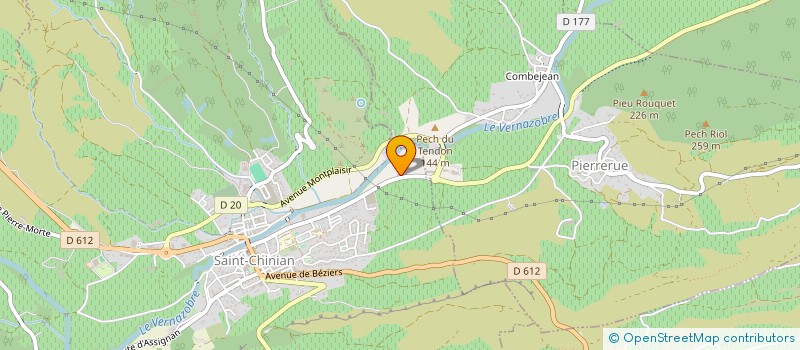 localisation de l'entreprise MONSIEUR KEVIN RUIZ  SAINT-CHINIAN