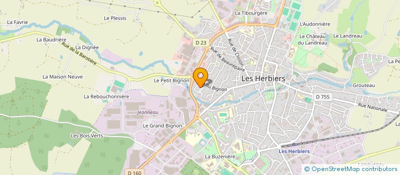 localisation de l'entreprise MONSIEUR KEVIN SANCHEZ  LES HERBIERS