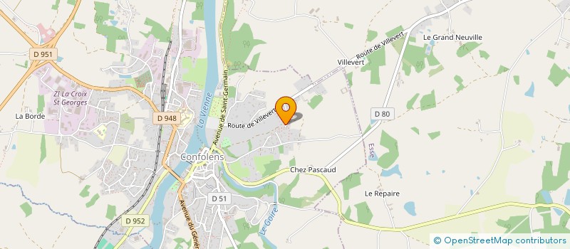 localisation de l'entreprise MONSIEUR KEVIN SAVARD  CONFOLENS