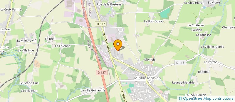 localisation de l'entreprise MONSIEUR KEVIN SMITH  MINIAC-MORVAN