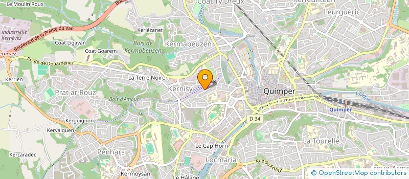 localisation de l'entreprise MONSIEUR KEVIN SURMONT  QUIMPER