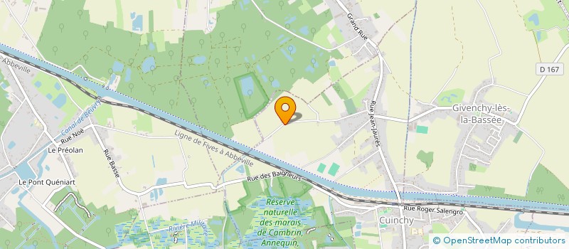 localisation de l'entreprise MONSIEUR KEVIN SZYMCZAK  CUINCHY