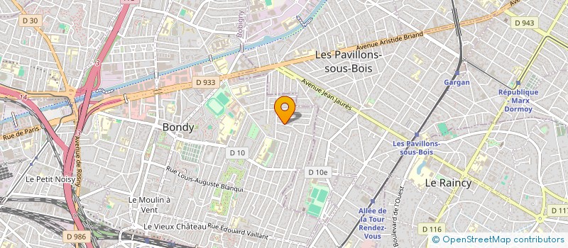 localisation de l'entreprise MONSIEUR KEVIN TESSIER  BONDY