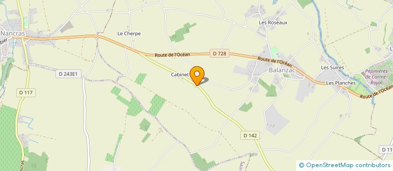 localisation de l'entreprise MONSIEUR KEVIN TETAUD  BALANZAC