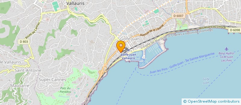 localisation de l'entreprise MONSIEUR KEVIN THEZENAS  VALLAURIS