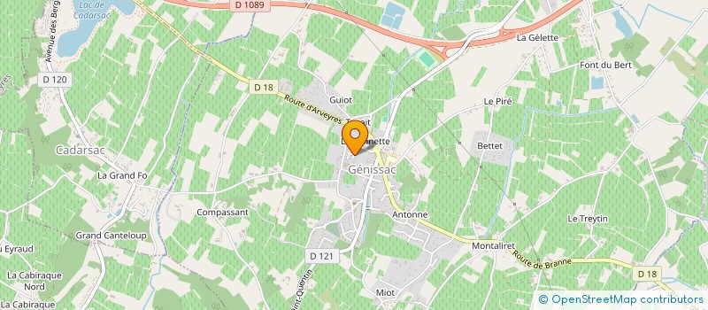 localisation de l'entreprise MONSIEUR KEVIN VEYRY  GENISSAC