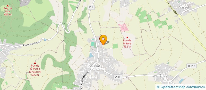 localisation de l'entreprise MONSIEUR KEVIN VRIGNON  CHAURIAT