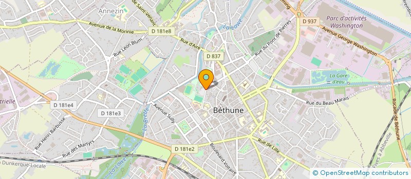 localisation de l'entreprise MONSIEUR KEVIN WINSTERTEIN  BETHUNE