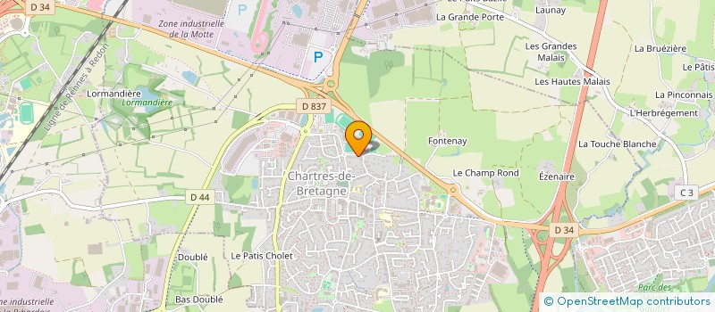 localisation de l'entreprise MONSIEUR KEZIAH DURANDY  CHARTRES-DE-BRETAGNE