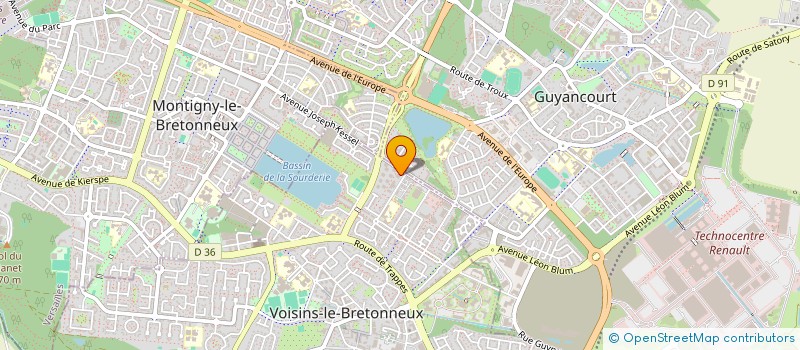 localisation de l'entreprise MONSIEUR KHALED LAJILI  VOISINS-LE-BRETONNEUX