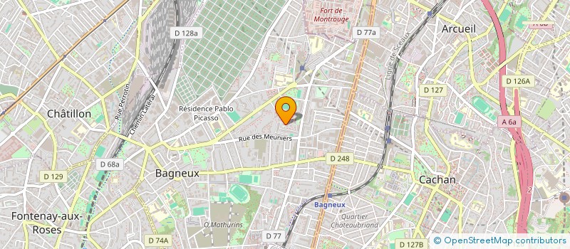 localisation de l'entreprise MONSIEUR KHALIDOU BA  BAGNEUX