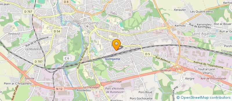 localisation de l'entreprise MONSIEUR KHALIFA OSMAN YAHYA  GUINGAMP