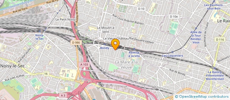 localisation de l'entreprise MONSIEUR KHALIFA OUNISSI  BONDY