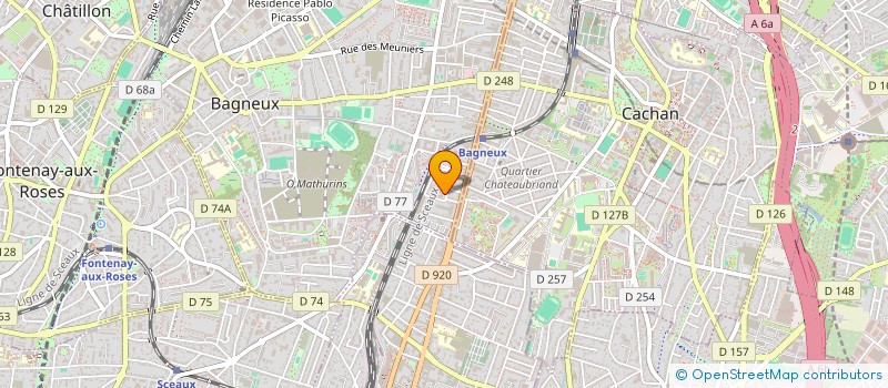 localisation de l'entreprise MONSIEUR KIBELAMANI OUATTARA  BAGNEUX