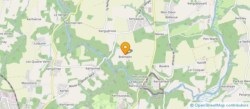 localisation de l'entreprise MONSIEUR KIERAN PARIS  PONT-SCORFF