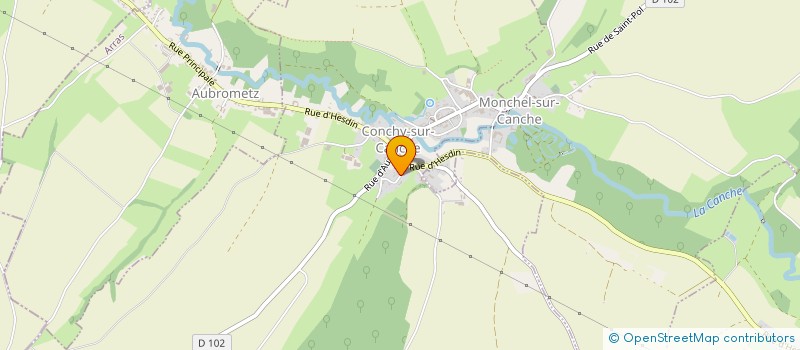 localisation de l'entreprise MONSIEUR KILIAN LOUCHART  CONCHY-SUR-CANCHE