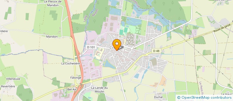 localisation de l'entreprise MONSIEUR KILLIAN DELACROIX  LA BOSSE-DE-BRETAGNE