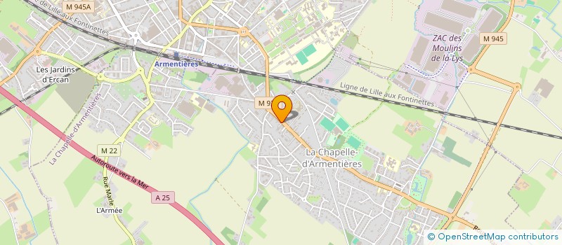 localisation de l'entreprise MONSIEUR KILLIAN FLACHERON  LA CHAPELLE-D'ARMENTIERES