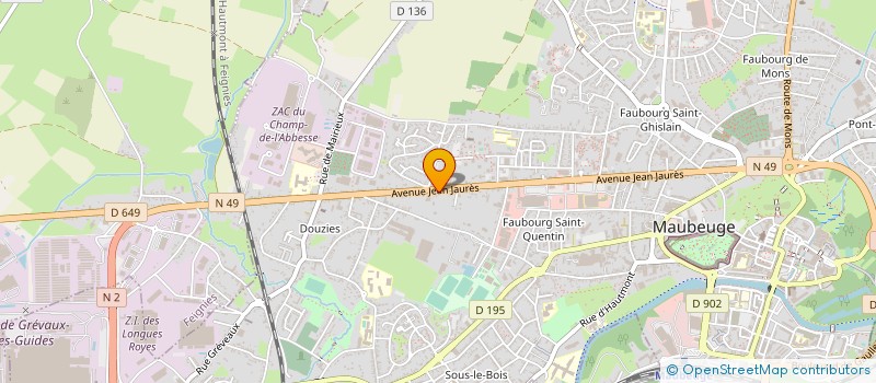 localisation de l'entreprise MONSIEUR KILLIAN MOULUN  MAUBEUGE