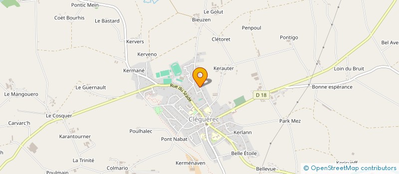 localisation de l'entreprise MONSIEUR KILLIAN SAURY  CLEGUEREC