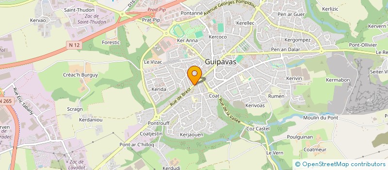 localisation de l'entreprise MONSIEUR KILLIAN SAUVAGET  GUIPAVAS