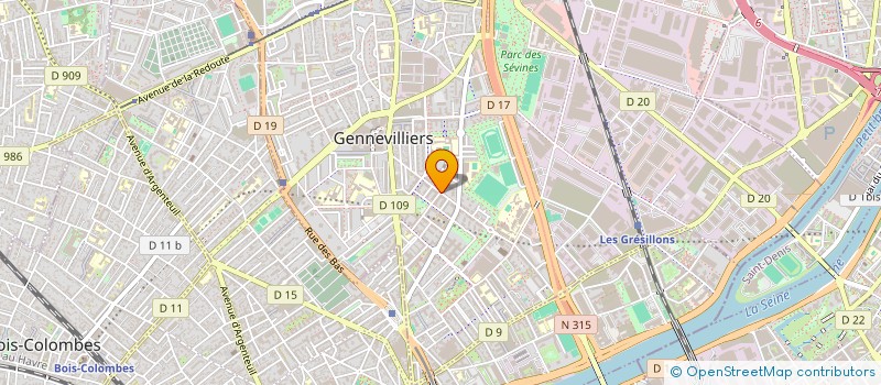 localisation de l'entreprise MONSIEUR KILOU MAI MATONDO  GENNEVILLIERS