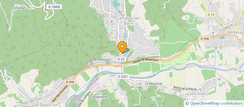 localisation de l'entreprise MONSIEUR KIYAN YAZDANI  LAMALOU-LES-BAINS