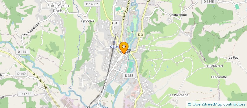 localisation de l'entreprise MONSIEUR KLEBER PEYRAMAURE  OBJAT