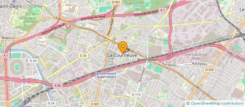 localisation de l'entreprise MONSIEUR KOBO COULIBALY à LA COURNEUVE