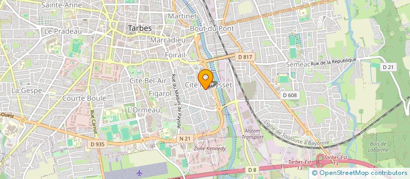 localisation de l'entreprise MONSIEUR KODJO KOUAME  TARBES