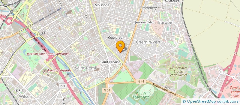 localisation de l'entreprise MONSIEUR KOFFI E BARNABE AMEDODZI  REIMS