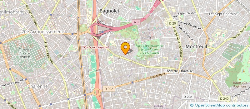 localisation de l'entreprise MONSIEUR KOFFI KONE à BAGNOLET