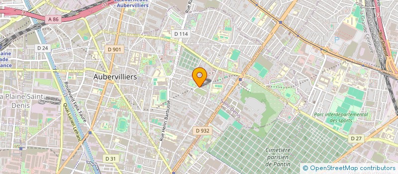 localisation de l'entreprise MONSIEUR KOFFI ONANE  AUBERVILLIERS