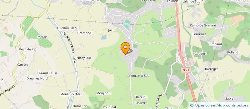 localisation de l'entreprise MONSIEUR KOMLA DEGBOE  PUJOLS