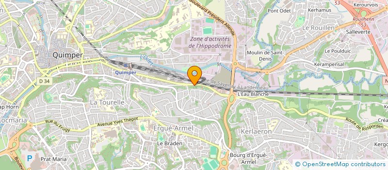 localisation de l'entreprise MONSIEUR KONRAD GUILLON  QUIMPER