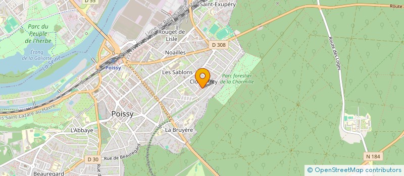 localisation de l'entreprise MONSIEUR KOUAO FABRICE EZANNE  POISSY