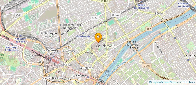 localisation de l'entreprise MONSIEUR KOUASSI ARSENE ESSE à COURBEVOIE