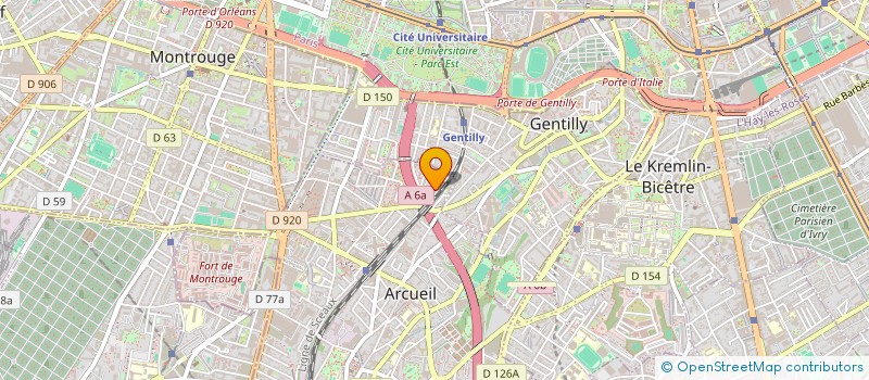 localisation de l'entreprise MONSIEUR KOUDOUS SAIZONOU NOUROU  ARCUEIL