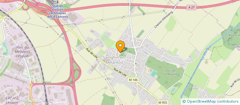 localisation de l'entreprise MONSIEUR KRIS ANTHONY  SAINGHIN-EN-MELANTOIS