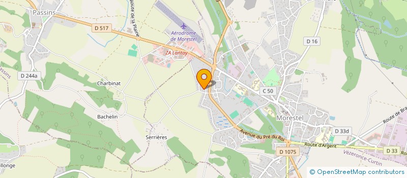 localisation de l'entreprise MONSIEUR KRISS CHAMBEYRON  MORESTEL