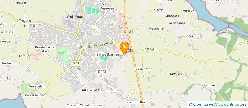 localisation de l'entreprise MONSIEUR KRISTEN GUIAVARCH  LANNILIS