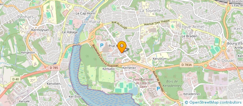 localisation de l'entreprise MONSIEUR KRISTEN LE NOAC H à QUIMPER