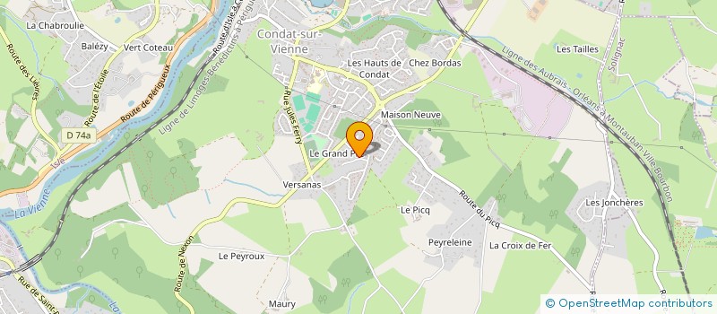 localisation de l'entreprise MONSIEUR KURTIS GIMENES  CONDAT-SUR-VIENNE