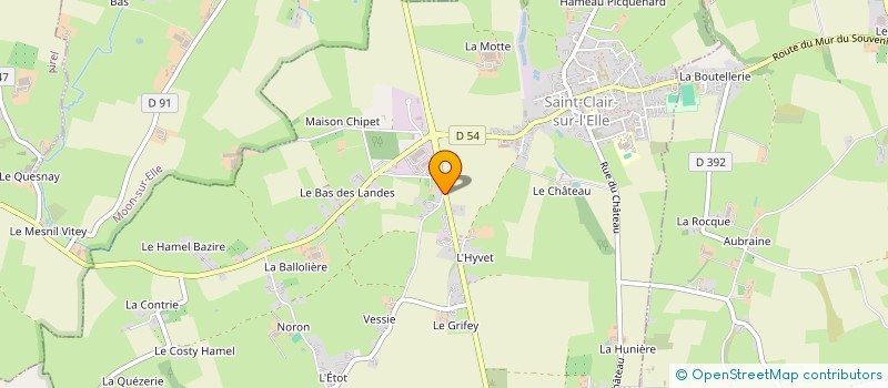 localisation de l'entreprise MONSIEUR KYEVAN BIZET  SAINT-CLAIR-SUR-L'ELLE